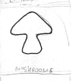 Mushrooms Raw Drawing