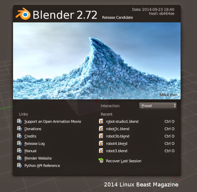 BLENDER 2.72 SPLASH