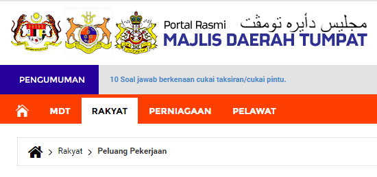 Rasmi - Jawatan Kosong (MDT) Majlis Daerah Tumpat 2019 