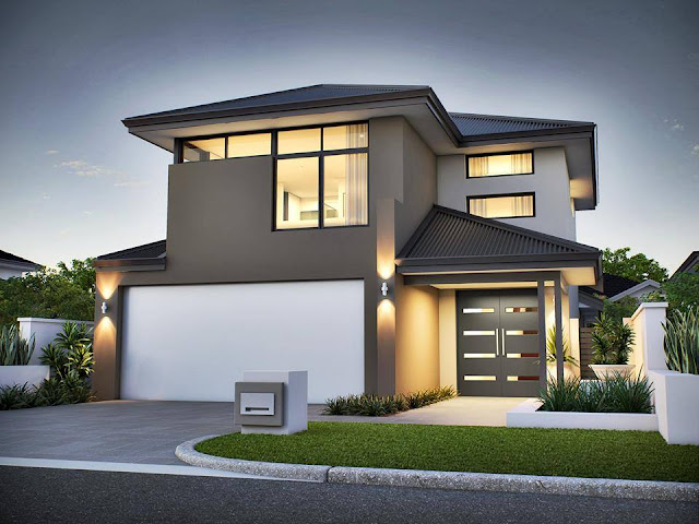 Desain rumah mewah minimalis modern 2 lantai Desain rumah mewah minimalis modern 2 lantai