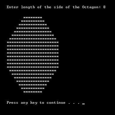 Preview of Printing Octagon in C++ Preview of Printing Octagon in C++