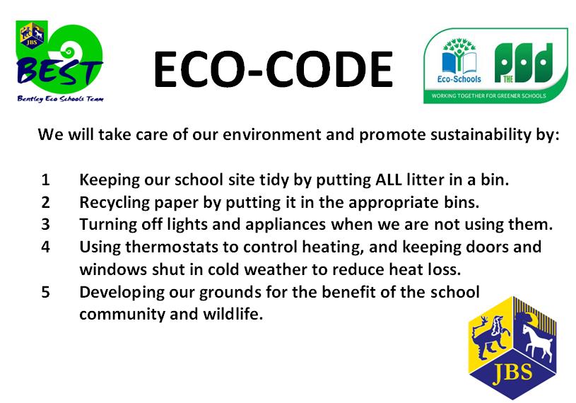 BEST ( Bentley Eco Schools Team): Eco Code