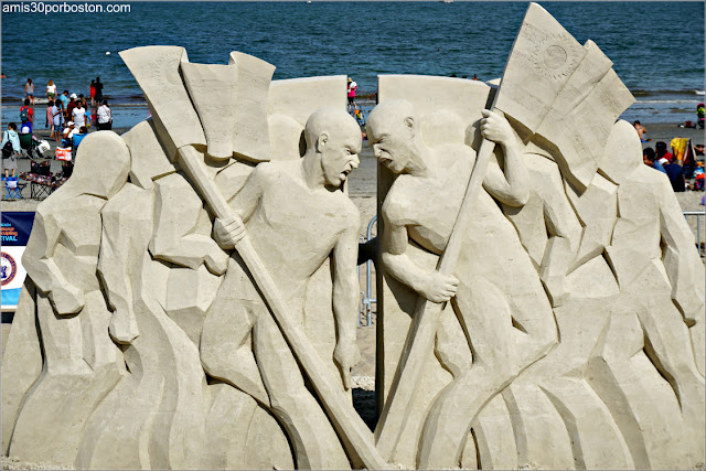 Escultura de Arena "Divide and Conquer" de Abe Waterman