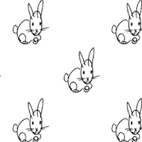 free bunny doodle paper
