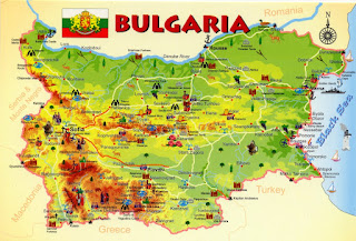 Mapa de Bulgaria.