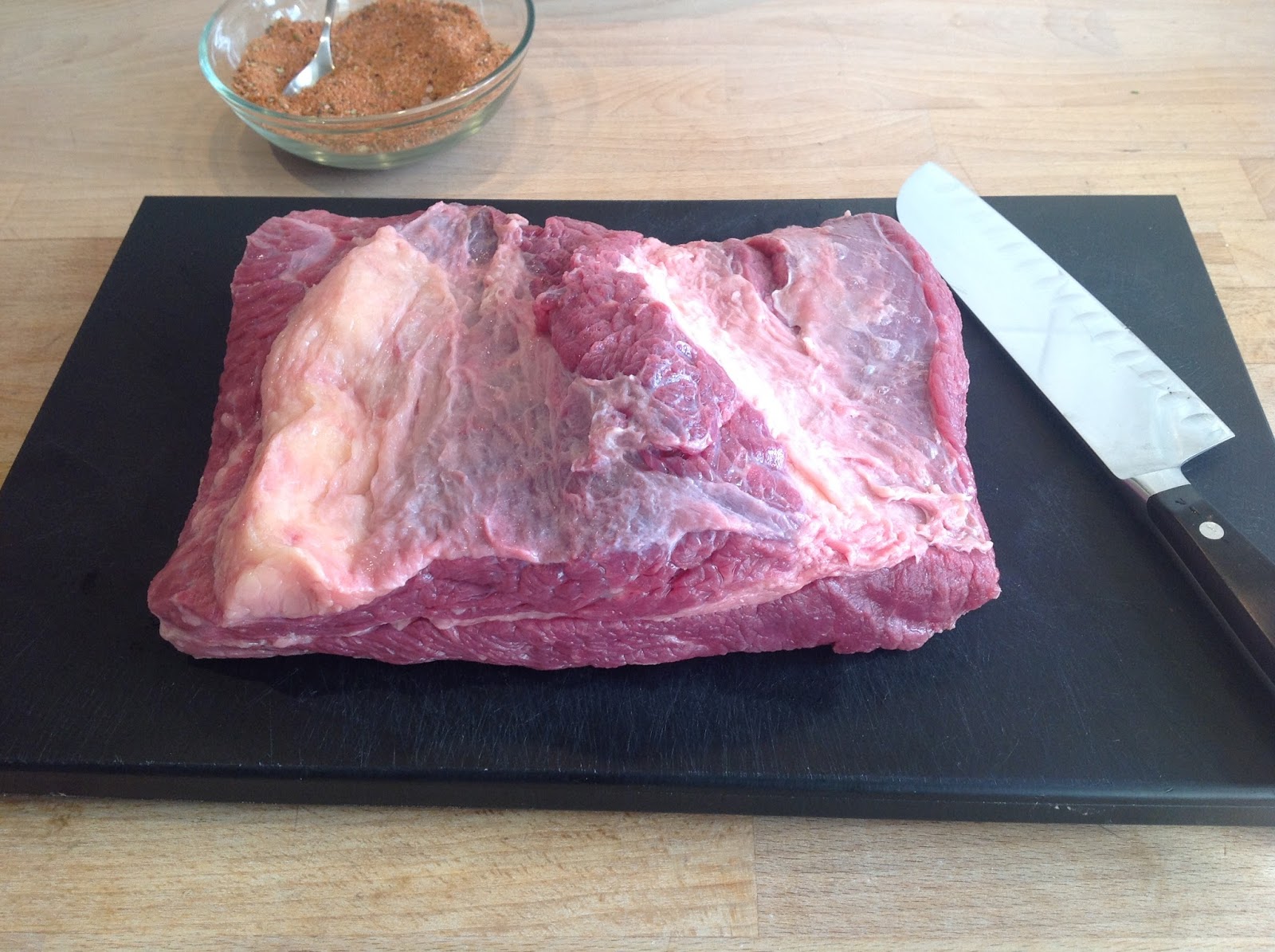 American Cooking in Denmark Brisket Roasted in a Toaster Oven.