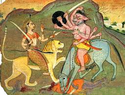 The Devas fighting the Asuras.