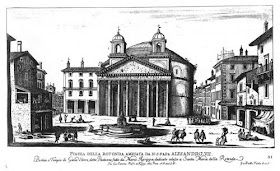Giovanni Battista Falda's depiction of the church of Santa Maria della Rotonda, popularly known as the Pantheon
