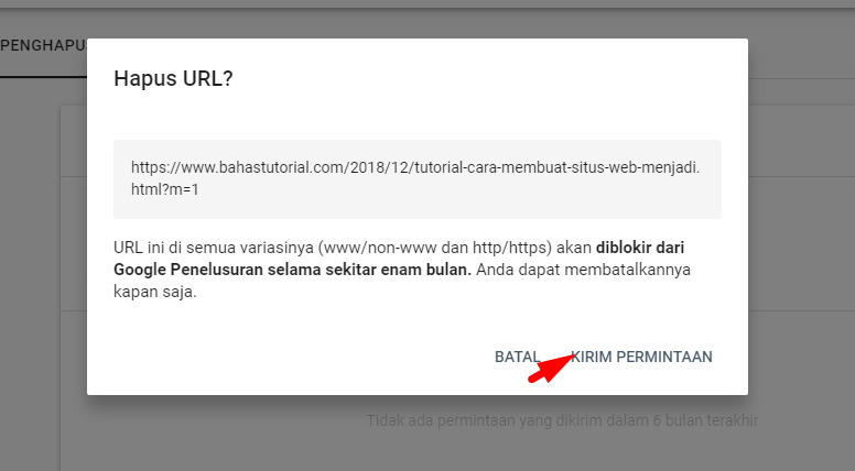 Menghapus URL Postingan Blog dari Google Penelusuran