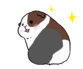 LINE Creators' Stickers - Animated lovely guinea pigs Example with GIF