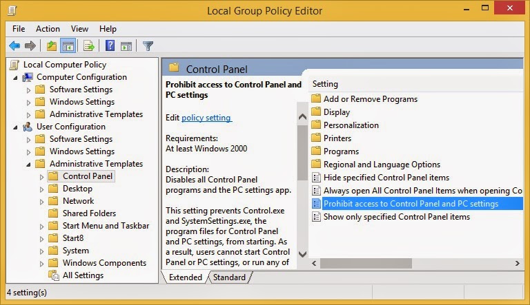 Local policy editor. Control Panel SB pu70 настройка.