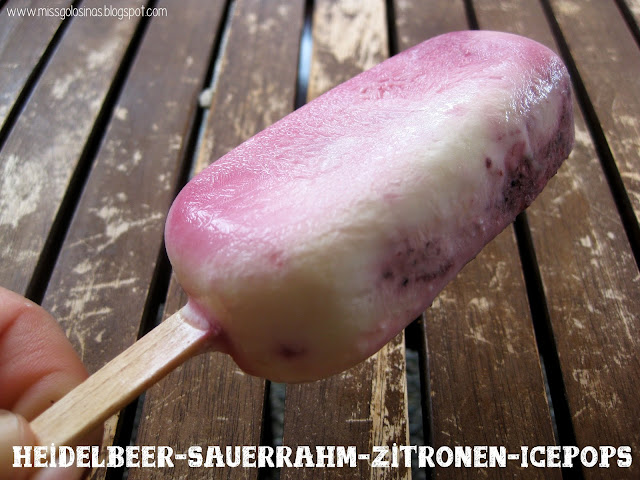 Blueberrry-Icepops, helado casero de arandanos