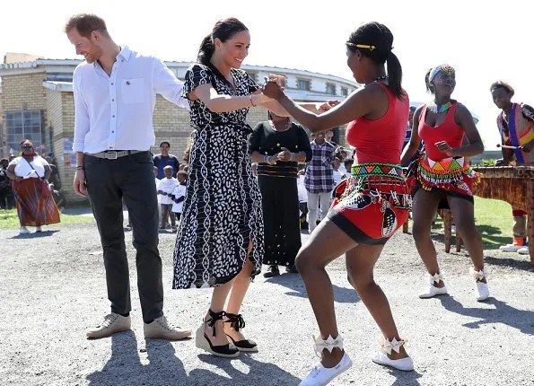 Meghan Markle wore a new maxi wrap dress by Mayamiko