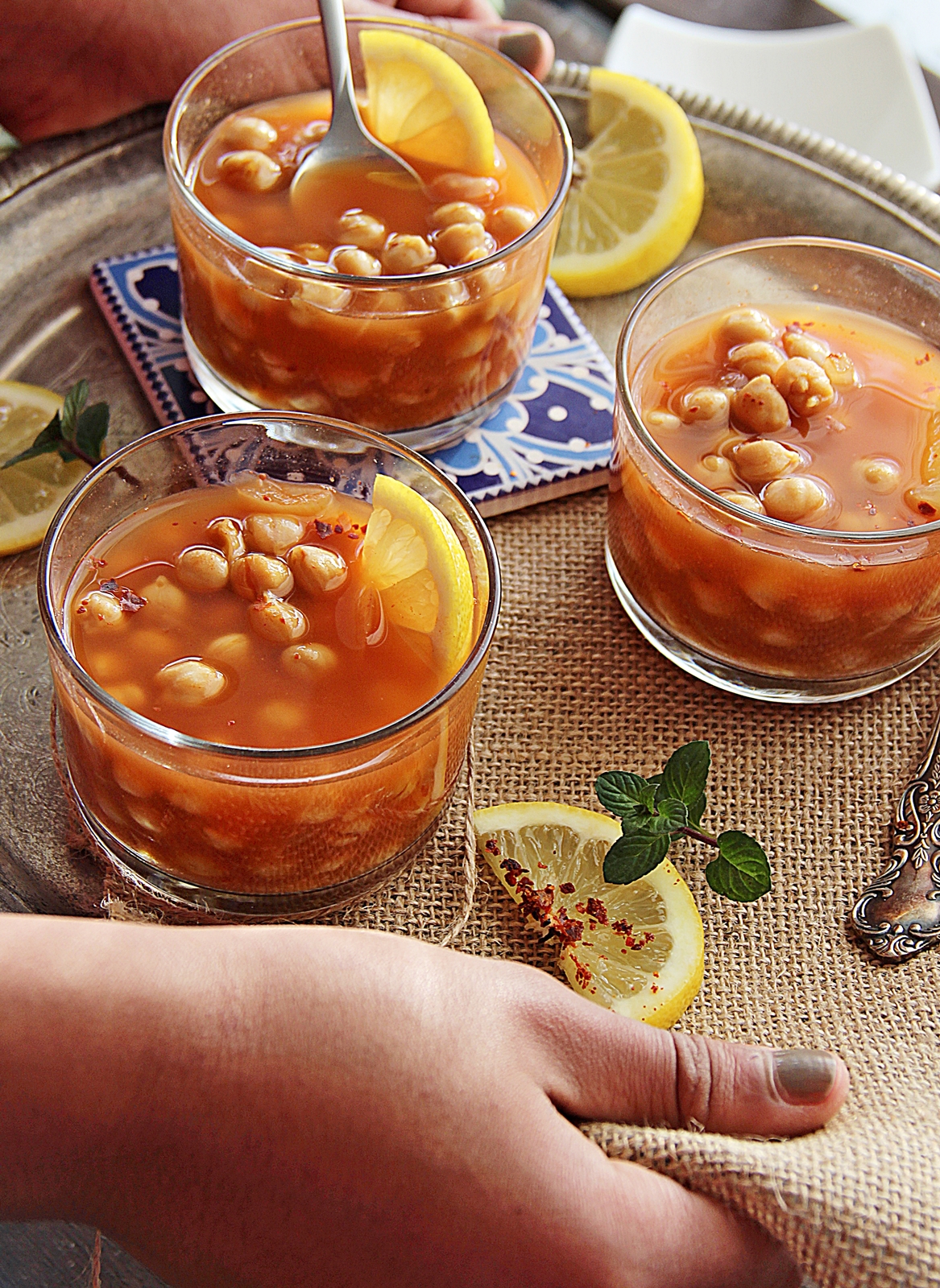 Dr Ola's kitchen Chickpeas soup , chickpeas drink , Hummus elsham
