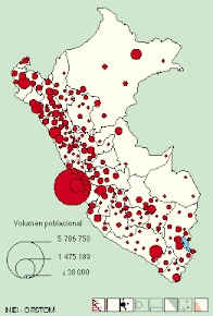 Distribuciòn de la densidad poblacional del Perú
