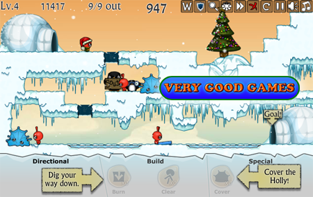 Play Christmas game Dibbles Xmas online on the gaming blog Very Good Games