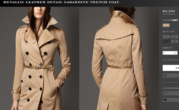 Còn áo khoác gắn mác Burberry tiêu tốn của người đẹp 2.195 USD (khoảng 47 triệu đồng).