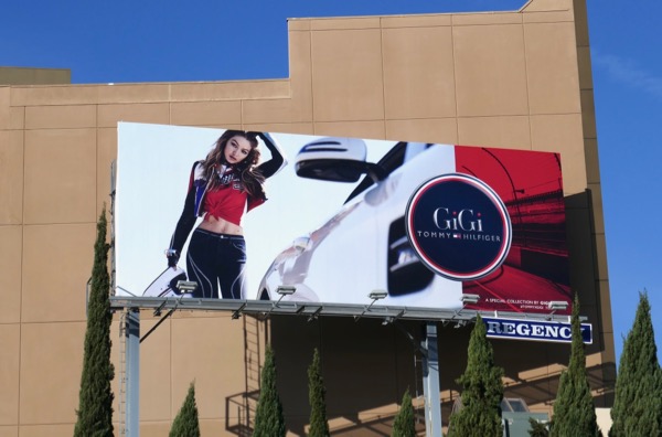 Tommy Hilfiger Gigi Hadid Spring 2018 billboard Sunset Strip Tommy Hilfiger Gigi Hadid Spring 2018 billboard