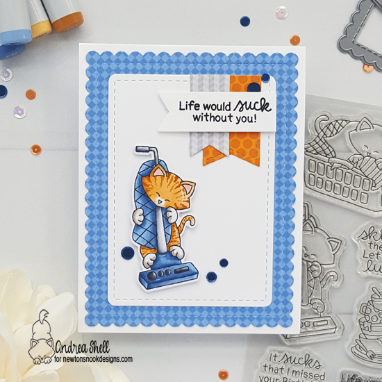 Life would Suck without You | Cat Card with Vacuum by Andrea Shell | Newton Cleans Up Stamp Set by Newton's Nook Designs #newtonsnook #handmade Life would Suck without You | Cat Card with Vacuum by Andrea Shell | Newton Cleans Up Stamp Set by Newton's Nook Designs #newtonsnook #handmade