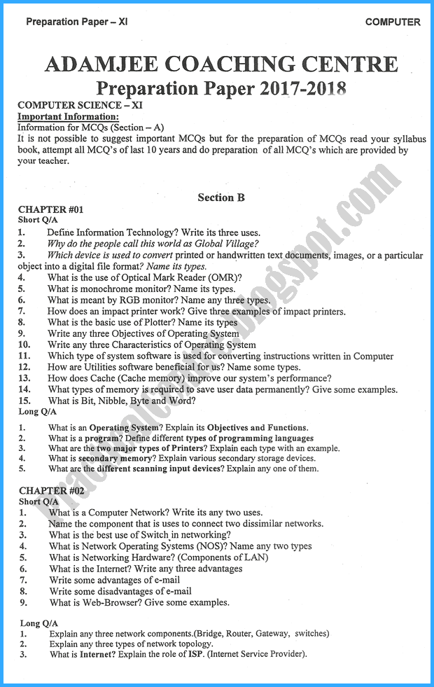 computer-science-xi-adamjee-coaching-preparation-paper-2018-science-group