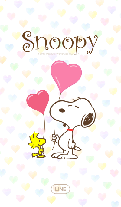 Snoopy's Pastel Hearts