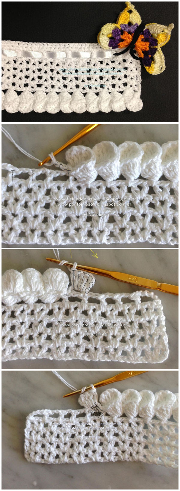 Crochet Petal Cone Edging