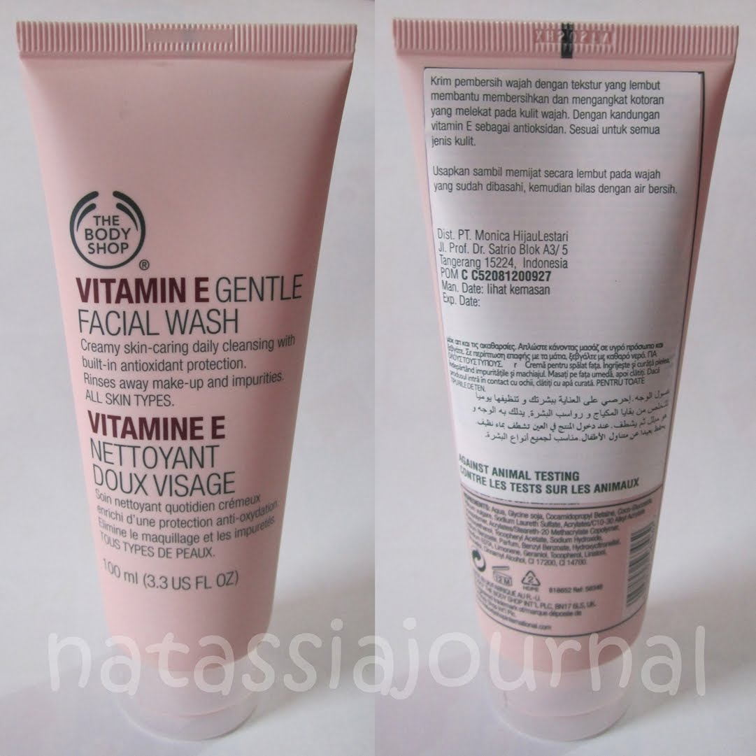 Natassia Journal The Body Shop Vitamin E Gentle Facial Wash