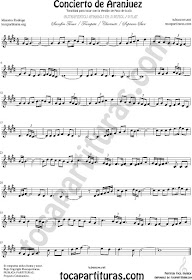 Diegosax Concierto De Aranjuez Partitura De Flauta Violin Saxofon Alto Guitarra Trompeta Viola Oboe