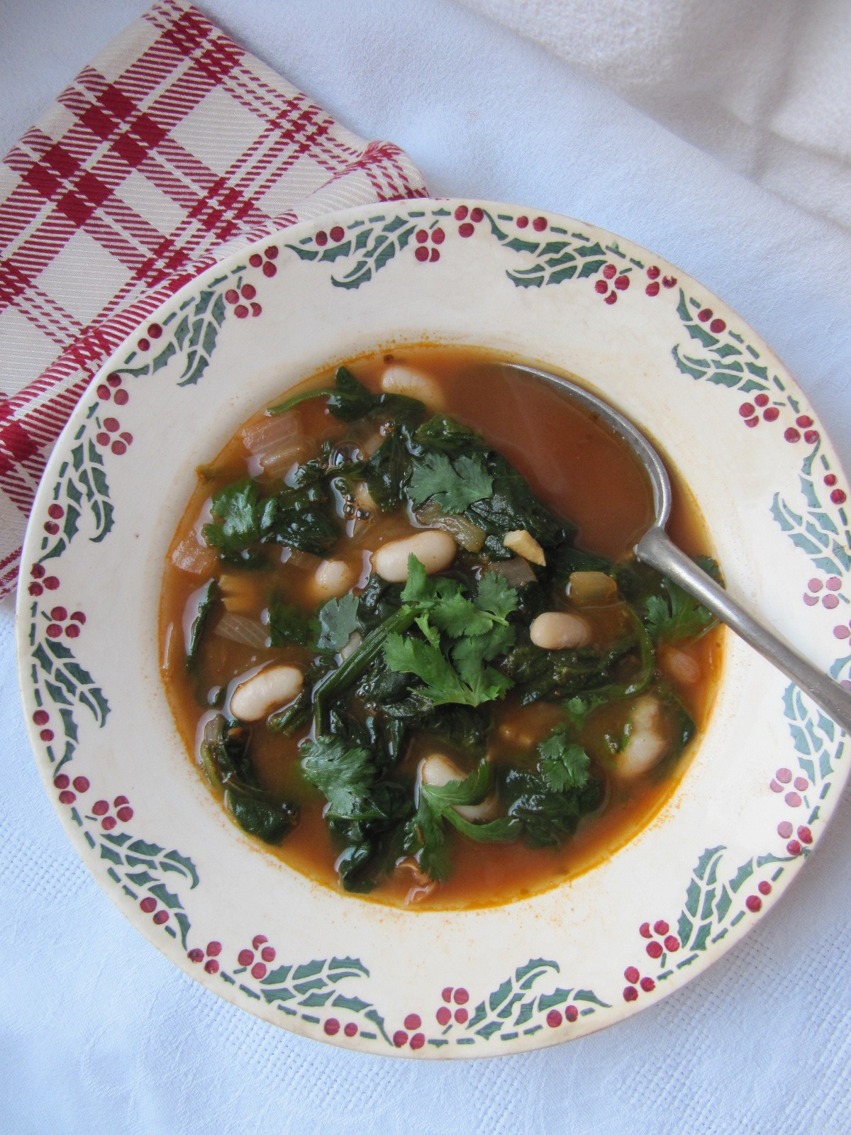 La cuisine d'ici et d'ISCA Soupe aux haricots blancs & aux épinards