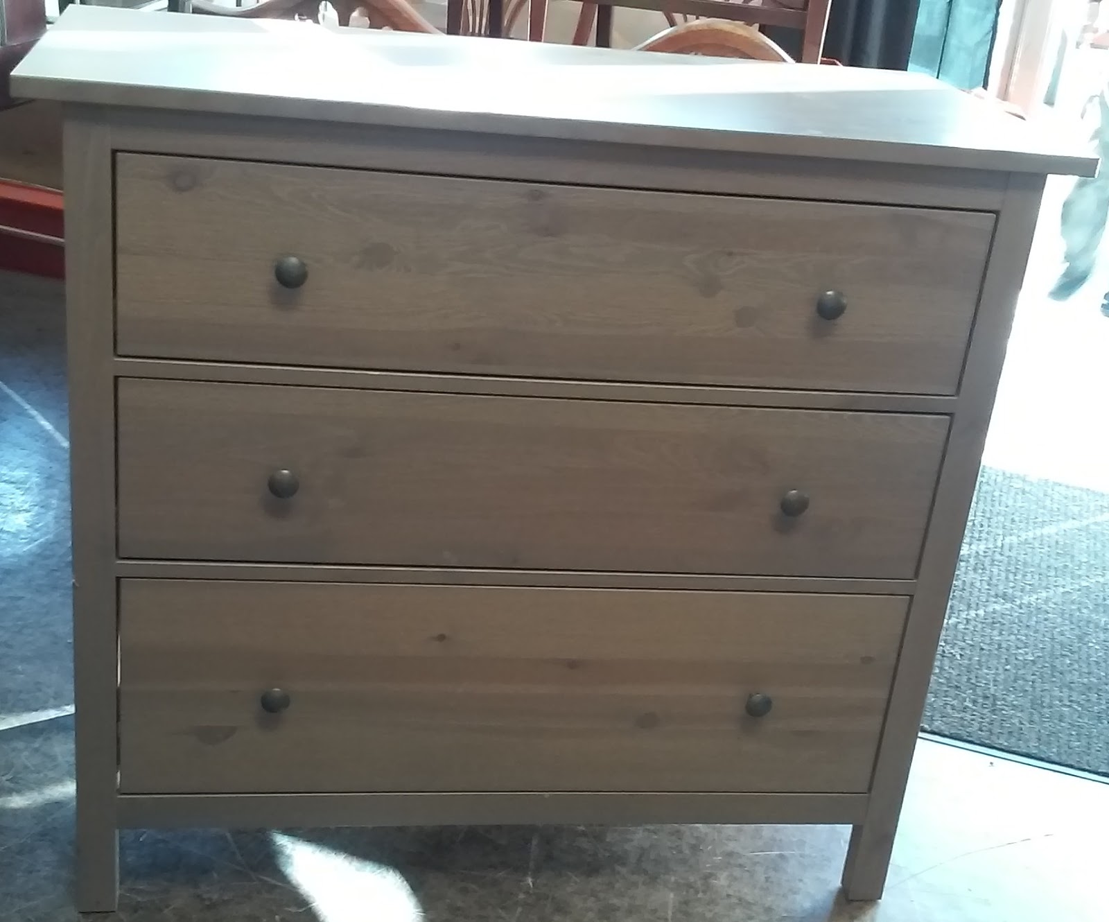 UHURU FURNITURE & COLLECTIBLES SOLD 3 1/2' Stylish Grey IKEA Dresser