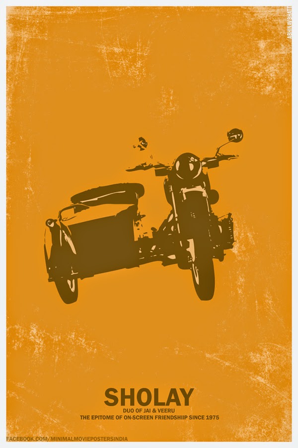 SHOLAYISM Sholay Two Minimalist Posters