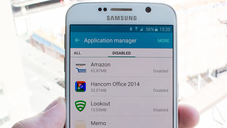 Cómo solucionar problemas de duración de la batería Samsung Galaxy S6 Galaxy S6 aplicaciones desactivadas