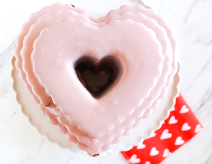 Amarena Cherry and Chocolate Marbled Heart Bundt Cake