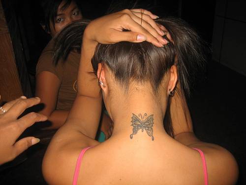 Tattoo on neck