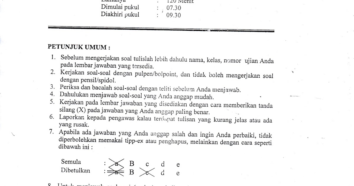 Soal Usbn Bahasa Indonesia Smp 2019