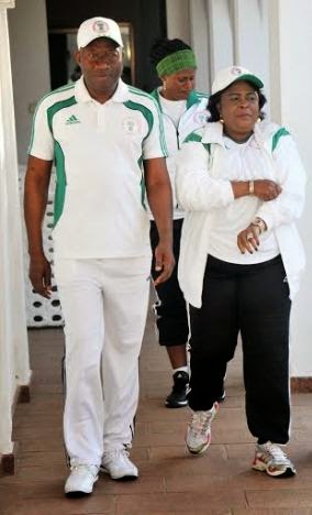 2 Photos: President Jonathan and First Lady at the gym