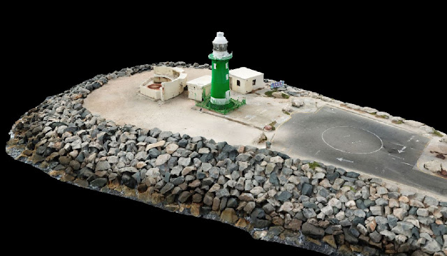 South Mole Lighthouse Fremantle Drone Scan using Drone Deploy - Image 1 South Mole Lighthouse Fremantle Drone Scan using Drone Deploy - Image 1