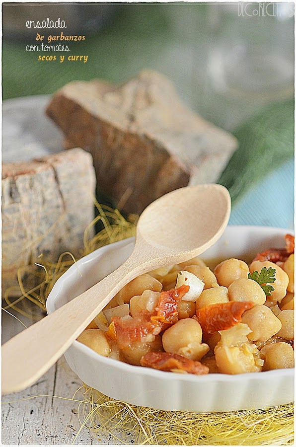 Ensalada de garbanzos con tomates secos y albahaca Cocina
