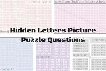 Hidden Letters Picture Puzzle Questions