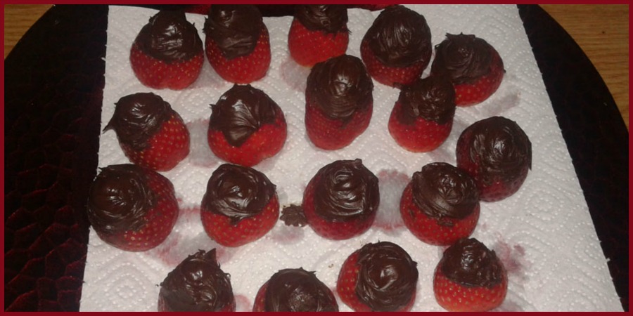 fresas con chocolate