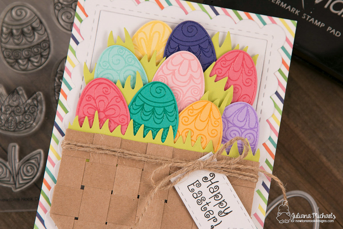 Happy Easter Basket Card Newton's Nook Designs 17turtles Juliana