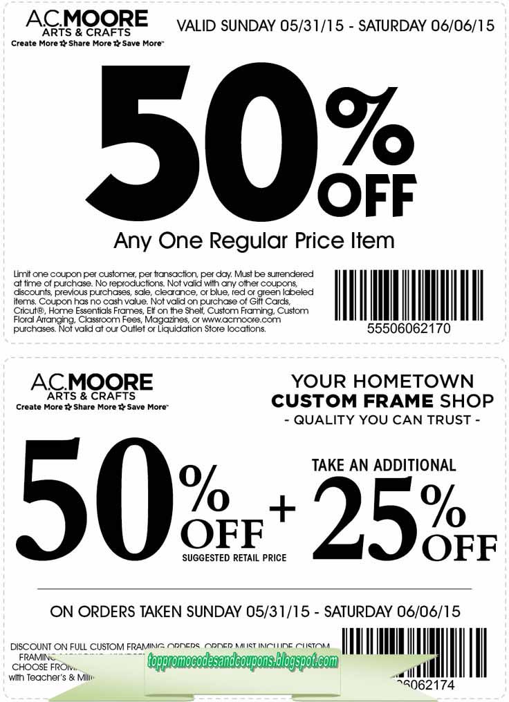 ac moore promo codes graphic relating to Ac Moore Printable Coupon Blogspot called ac moore promo codes