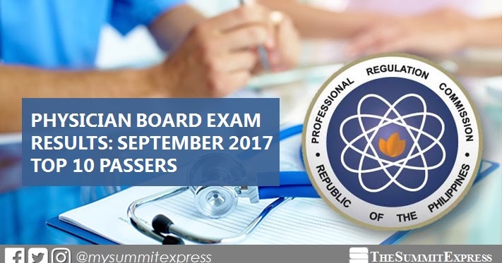 TOP 10 PASSERS: UST grad tops September 2017 Physician board exam - The