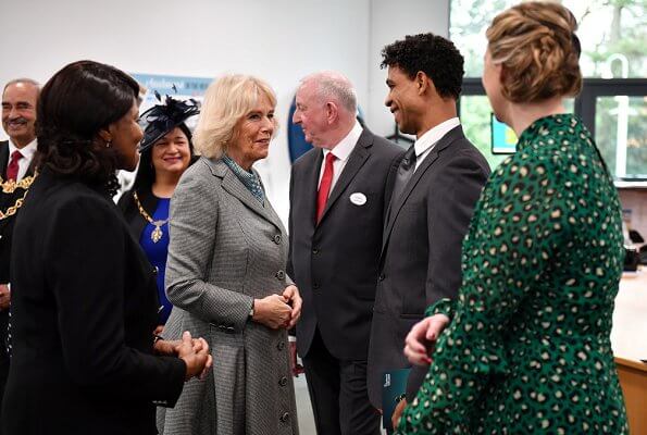 The Duchess of Cornwall visited Elmhurst Ballet School in Birmingham. Duchess of Cornwall visited the Launer Factory in West Midlands