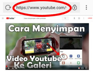 Copy alamat URL video youtube yang mau didownload