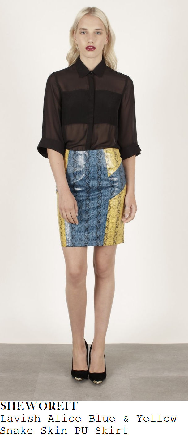 rosie-fortescue-blue-and-yellow-snakeskin-print-pu-skirt