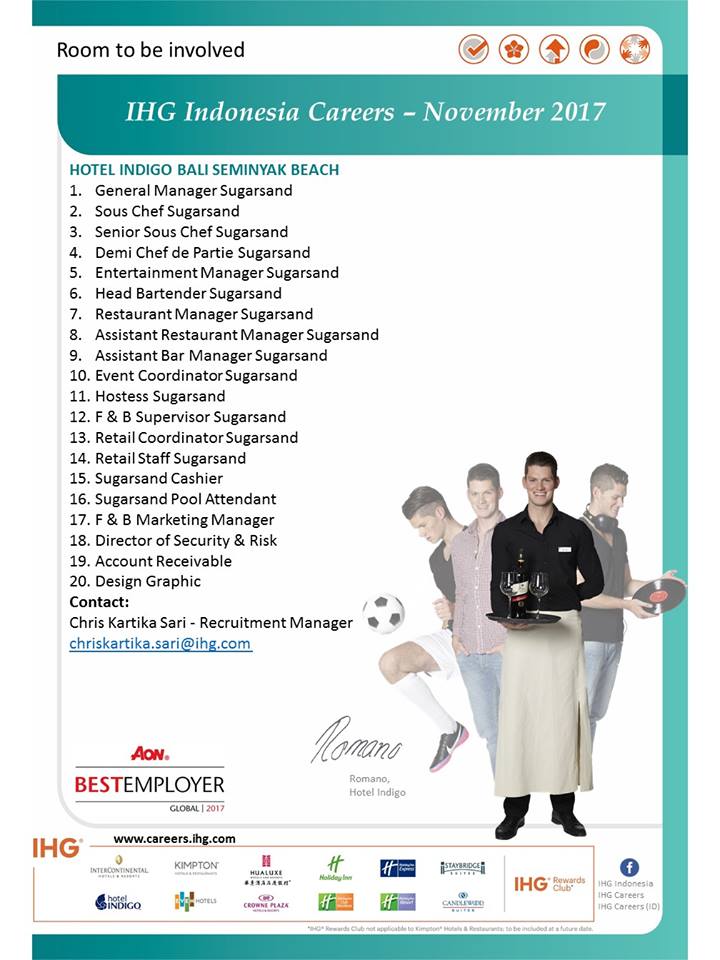 IHG Hotel Indigo Bali Jobs News November 2017 Hotelier Indonesia Jobs