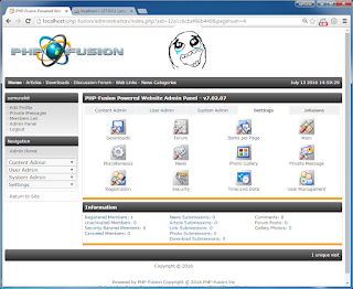 Installation von PHP-Fusion 7 PHP CMS auf Windows XAMPP Tutorial 25