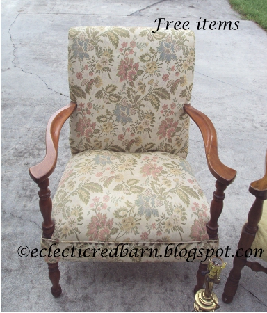 Eclectic Red Barn: Upholstered print chair