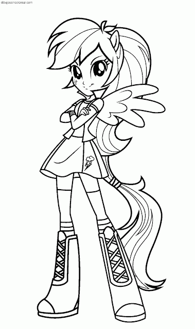 Dibujos Sin Colorear: Dibujos de personajes de Equestria Girls (My
